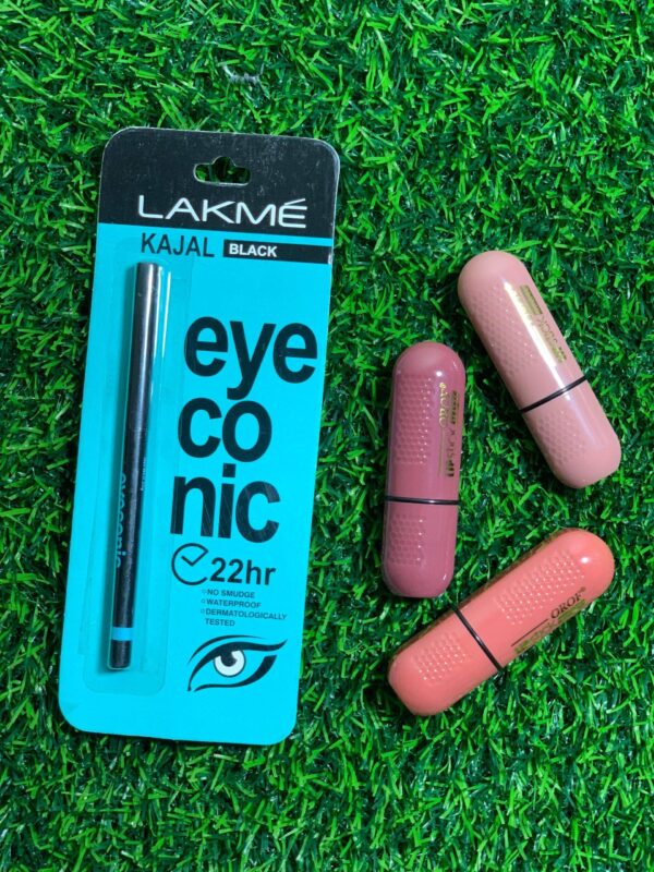 LAKME Eyeliner + 3 OROF Lipsticks Matte - Image 3